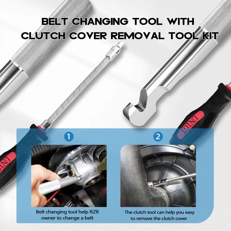 UNIGT Aluminum Alloy Belt Changing Tool for Polaris RZR, Easy Removal RZR Belt Tool - Image 2